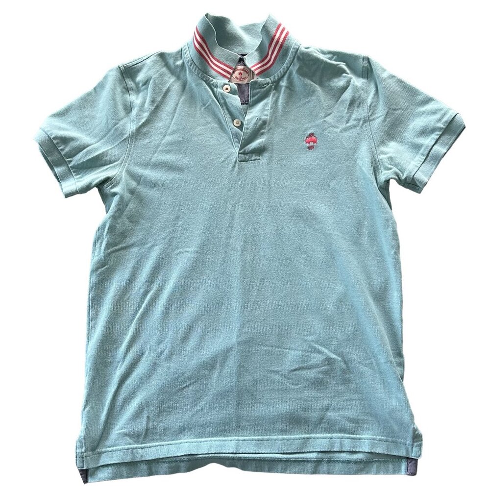 Brooks Brothers Red Fleece Polo Shirt Men's Large Blue Preppy